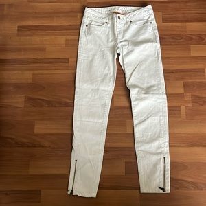Tory Burch white cropped slim jean size 26